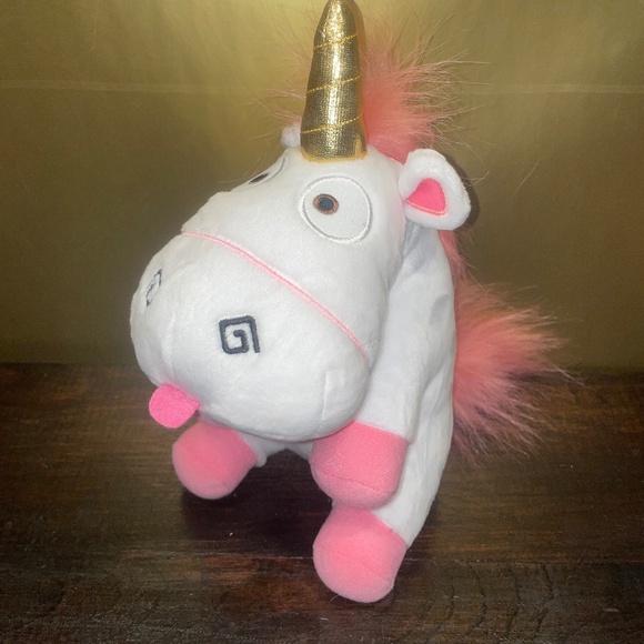 Universal Studios Despicable Me Minions Fluffy Unicorn Plush Stuffed Toy 9" - Picture 1 of 8